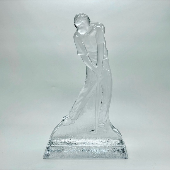 NYBRO Sweden Crystal Golfer 8" Golf‎ Award Original Sticker - RETIRED PIECE - Picture 1 of 6